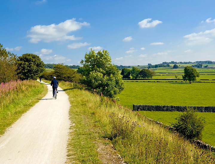 Image of person riding their bicycle on a cycle path